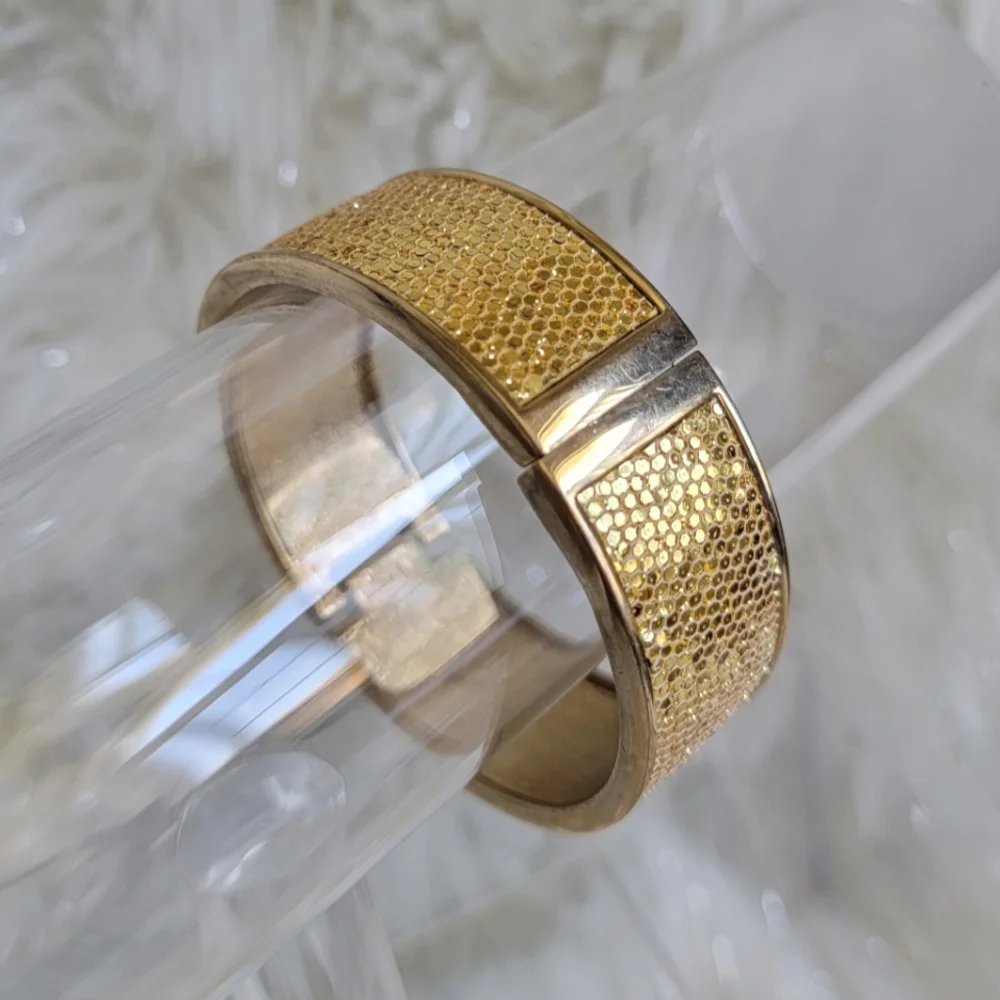 Chunky Gold Bangle - Picture 1 of 9